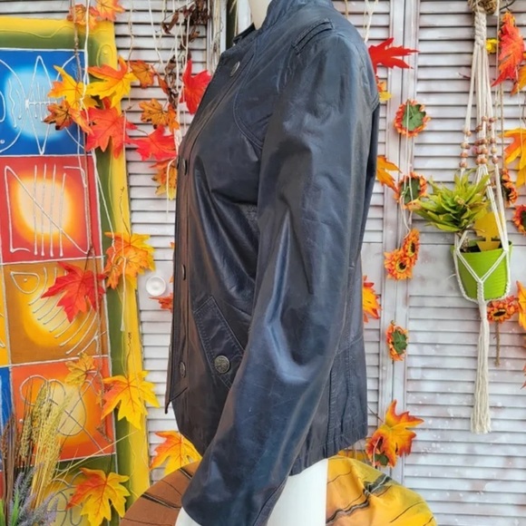 WHET BLUE New York Leather jacket, dark blue - Picture 3 of 12